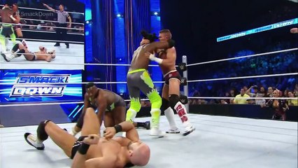 Tyson Kidd & Cesaro vs. Big E & Kofi Kingston  SmackDown, April 30, 2015 WWE Official