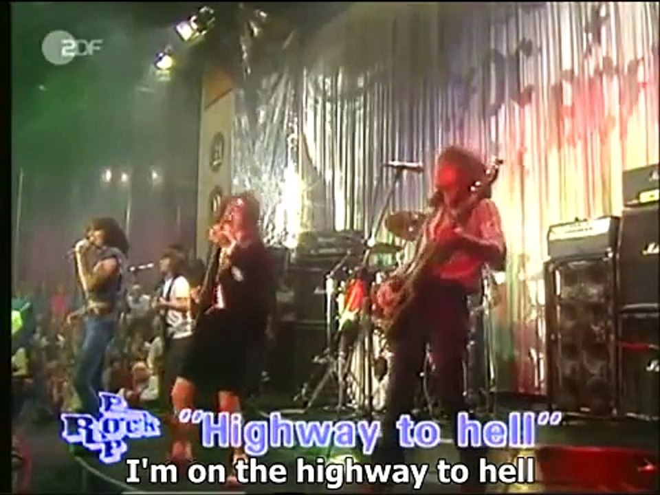 AC-DC - Highway to Hell (Live German TV with Bon Scott - 1979)--Subtitled
