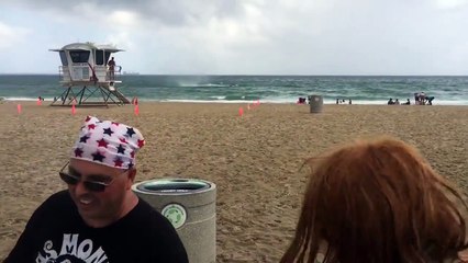Caught on Camera_ Waterspout Overturns Bounce House on Fort Lauderdale Beach