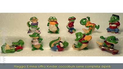 Video herunterladen: REGGIO EMILIA, QUATTRO CASTELLA   KINDER COCCOBULLI SERIE COMPLETA DIPINTI ITALIA EURO 10