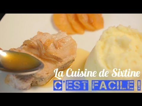 Rôti de porc au miel, pommes et purée maison - La Cuisine de Sixtine, c'est facile !