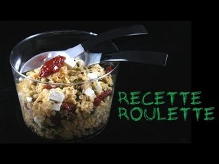 Salade de pâtes tomates séchées feta pistache