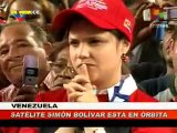 Venezuela, Caraqueños celebraron lanzamiento del Satélite Simón Bolívar