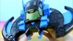 Imaginext Batwing Batman saves Caillou & Prince Wednesday from Joker Riddler Penguin & K Croc