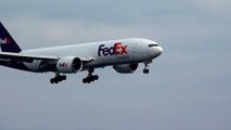 FedEx Express Boeing 777-200LRF N850FD landing at KIX (Osaka-Kansai airport)