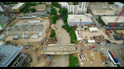 Vue aérienne des inondations à Austin - Texas!