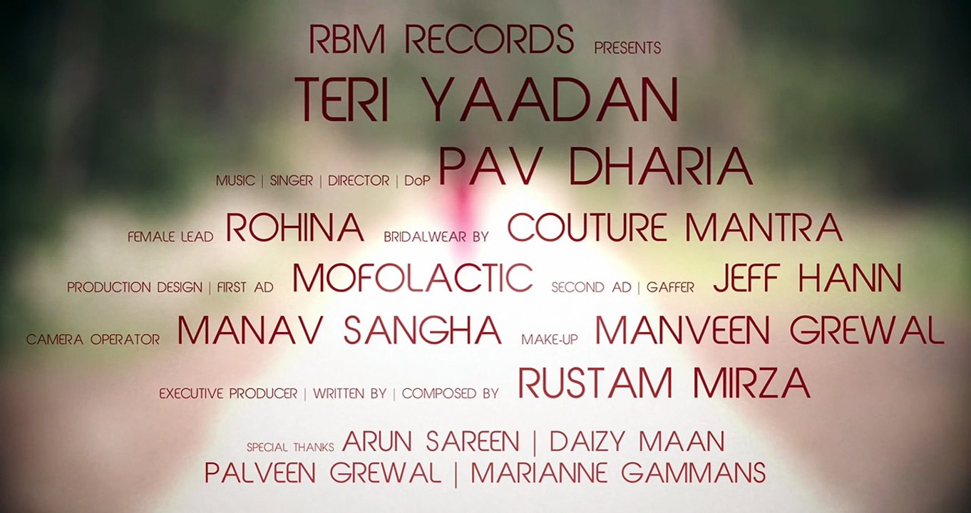 Teri Yaadan - Pav Dharia [OFFICIAL VIDEO]