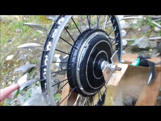 DIY Pelton Hydro Power with a 500W EBike Hub motor