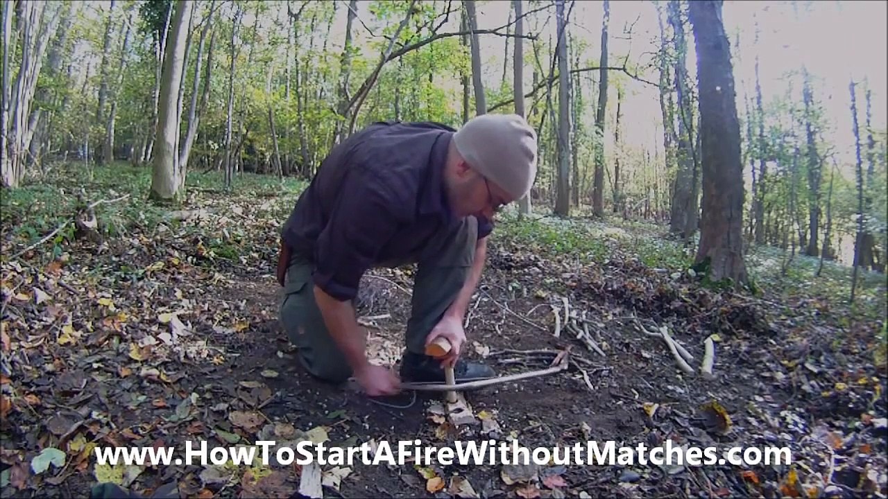 How To Start A Fire Without Matches - Fire By Friction - The Bow Drill