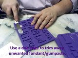 How to use a commercial fondant/gum paste flexable letter mold