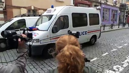 Arrivée au tribunal de Rennes de Myriam Badaoui