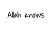 ALLAH Knows - Zain Bhikha (lyrics)