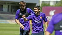 FC Barcelona training session: focused on spanish Cup final