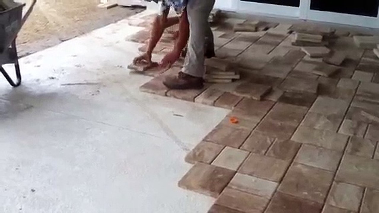 Laying Thin Pavers Over Concrete video Dailymotion