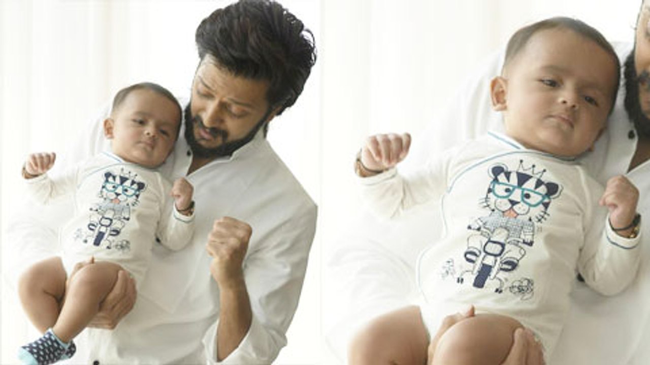 Pics: Riteish Deshmukh & Genelia D'Souza's Son Riaan Deshmukh