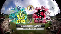 MATCH 19: ST LUCIA ZOUKS V TRINIDAD AND TOBAGO RED STEEL