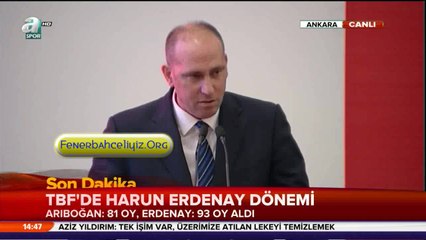 TBF Başkanı Harun Erdenay'ın zafer konuşması!