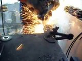 How to make an outdoors knife from scratch using the angle grinder