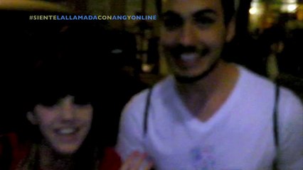 Álvaro Salguero nos manda un saludo con Angy desde La Llamada el Musical