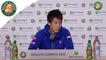 Press conference Kei Nishikori 2015 French Open / R64