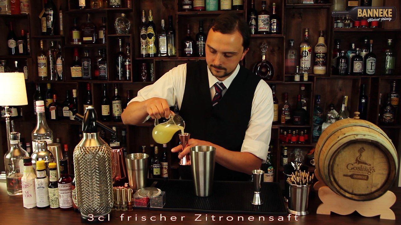 Gin Fizz - Gin Cocktail selber mixen - Schüttelschule by Banneke.de