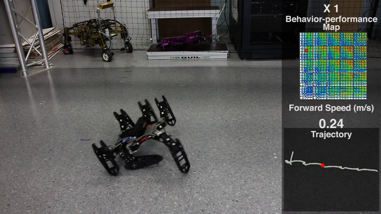 Comme un animal, ce robot apprend à marcher avec une patte cassée.