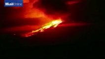 The moment Wolf Volcano in Galapagos Islands erupts
