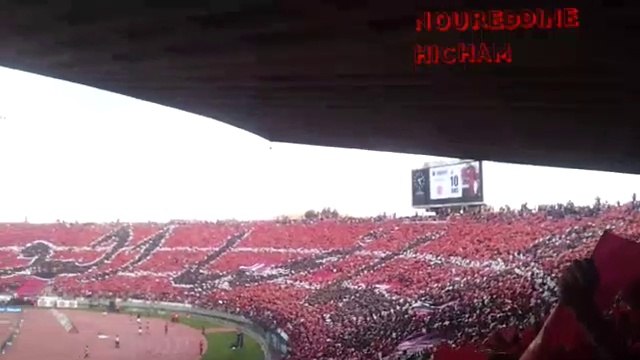 WAC vs ock الوداد البيضاوي... اولمبيك خريبگة تيفو عملاق بالنشيد الوطني المغربي