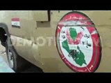 Last peshmerga controlled checkpoint outside Mosul in Iraq