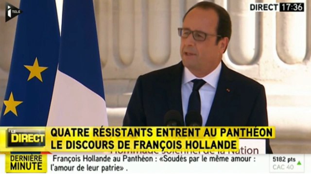 Panthéon : les meilleurs moments du discours de Hollande