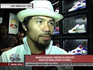 Sports apparel store hosts send-off event for Pacman