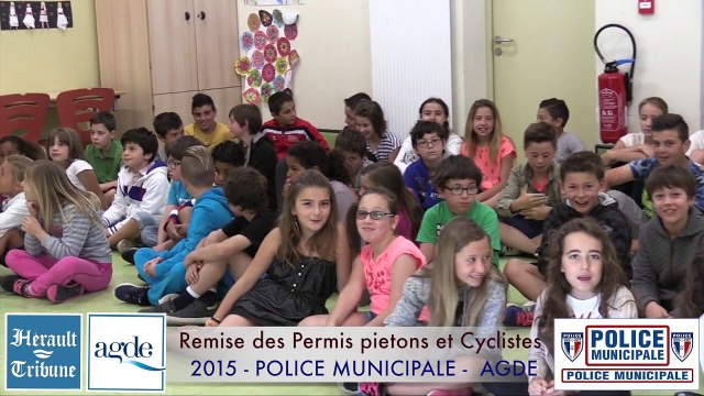 AGDE - 2015 - ECOLE DU LITTORAL - PERMIS PIETONS ET CYCLISTES 2015