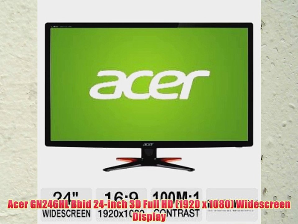 Acer GN246HL Bbid 24-inch 3D Full HD (1920 x 1080) Widescreen Display