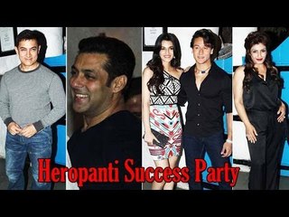 Salman Khan, Raveena @ Success Party Of "Heropanti"