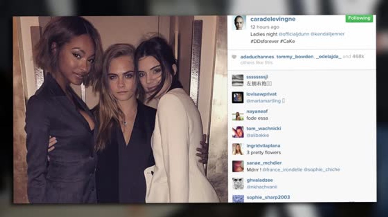 Kendall Jenner, Cara Delevingne And Jourdan Dunn Do Ladies Night In Supermodel Style