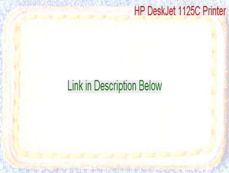 HP DeskJet 1125C Printer Full Download (Free Download 2015)