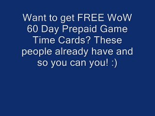 FREE 60 Day WoW Gametime Card *Still working January 2016*