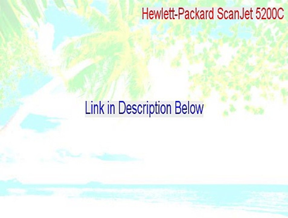 Hewlett-Packard ScanJet 5200C Full [Download Now]