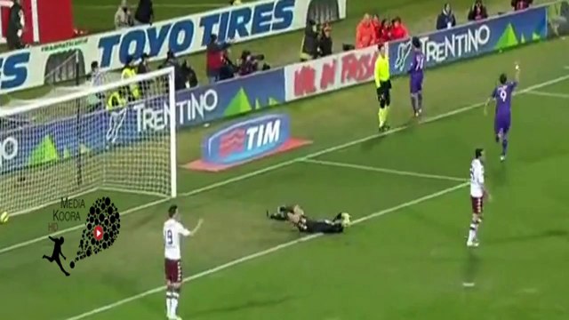 هدف محمد صلاح ضد تورينو مباراة فيورنتينا وتورينو 1-1