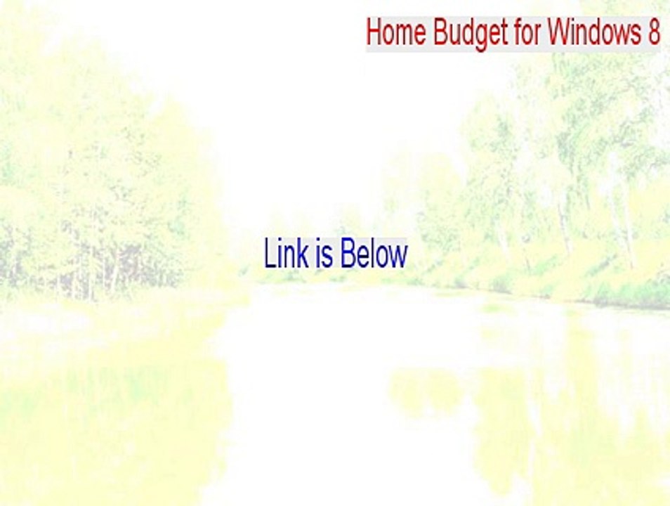 Home Budget for Windows 8 Full - Download Here (2015)