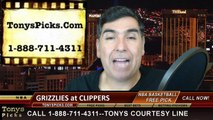 LA Clippers vs. Memphis Grizzlies Free Pick Prediction NBA Pro Basketball Odds Preview 2-23-2015