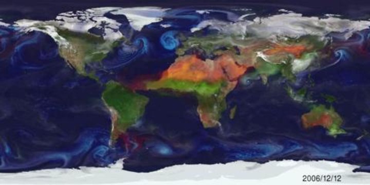 COP21 : la circulation des aérosols dans le monde