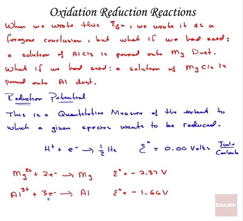 49Energy & Biological Systems - Oxidation-Reduction Reactions