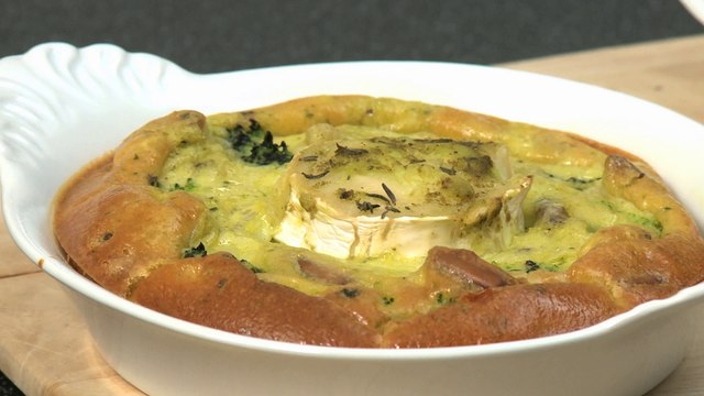 Recette de Clafoutis brocolis chèvre - Gourmand