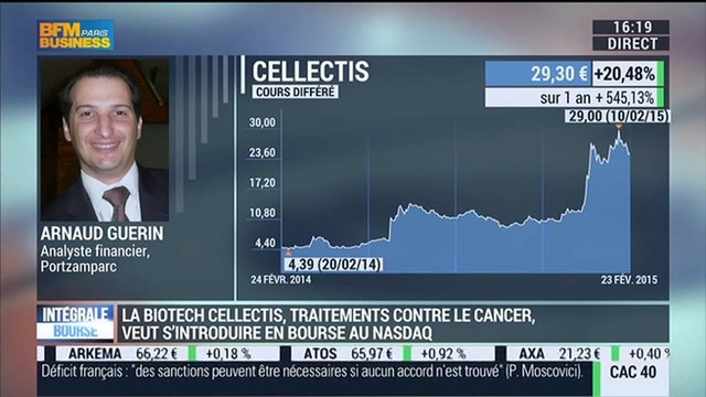 La biotech Cellectis envisage une introduction en Bourse aux États-Unis: Arnaud Guerin - 23/02