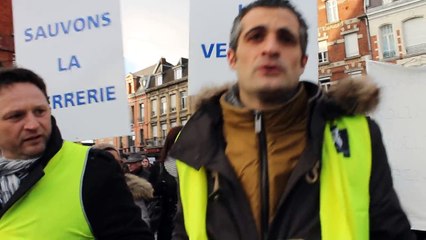 Opération escargot pour la défense des Verreries de Masnières, lundi 23 février.