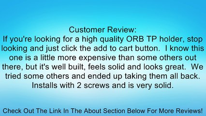 Pfister Ashfield Toilet Tissue Holder, Tuscan Bronze Review