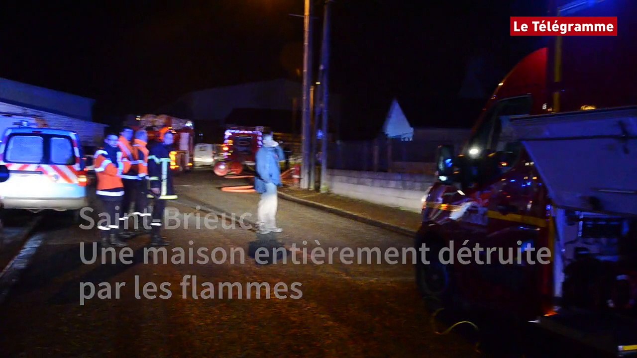 Saint-Brieuc. Une maison entièrement détruite par les flammes