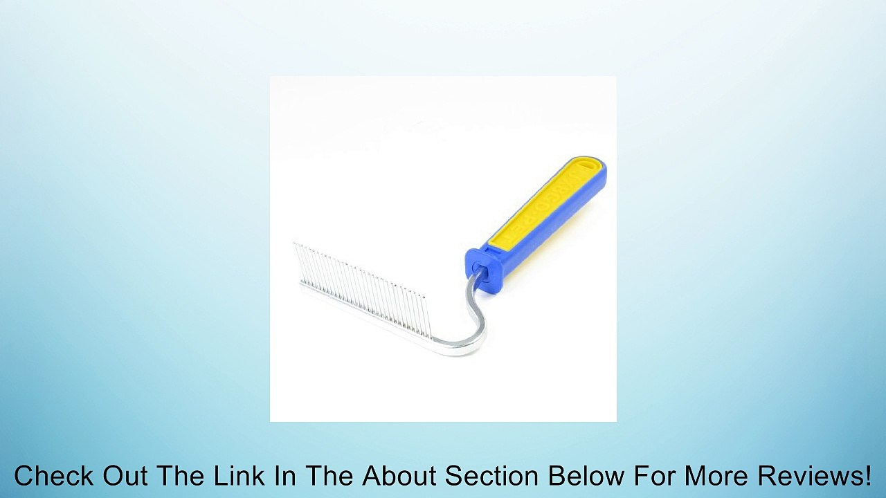 Blue Yellow Handle Rake Style Dog Cat Pet Grooming Moulting Comb Tool Review