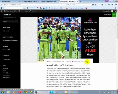 WordPress Course 10th Class By Tarka News